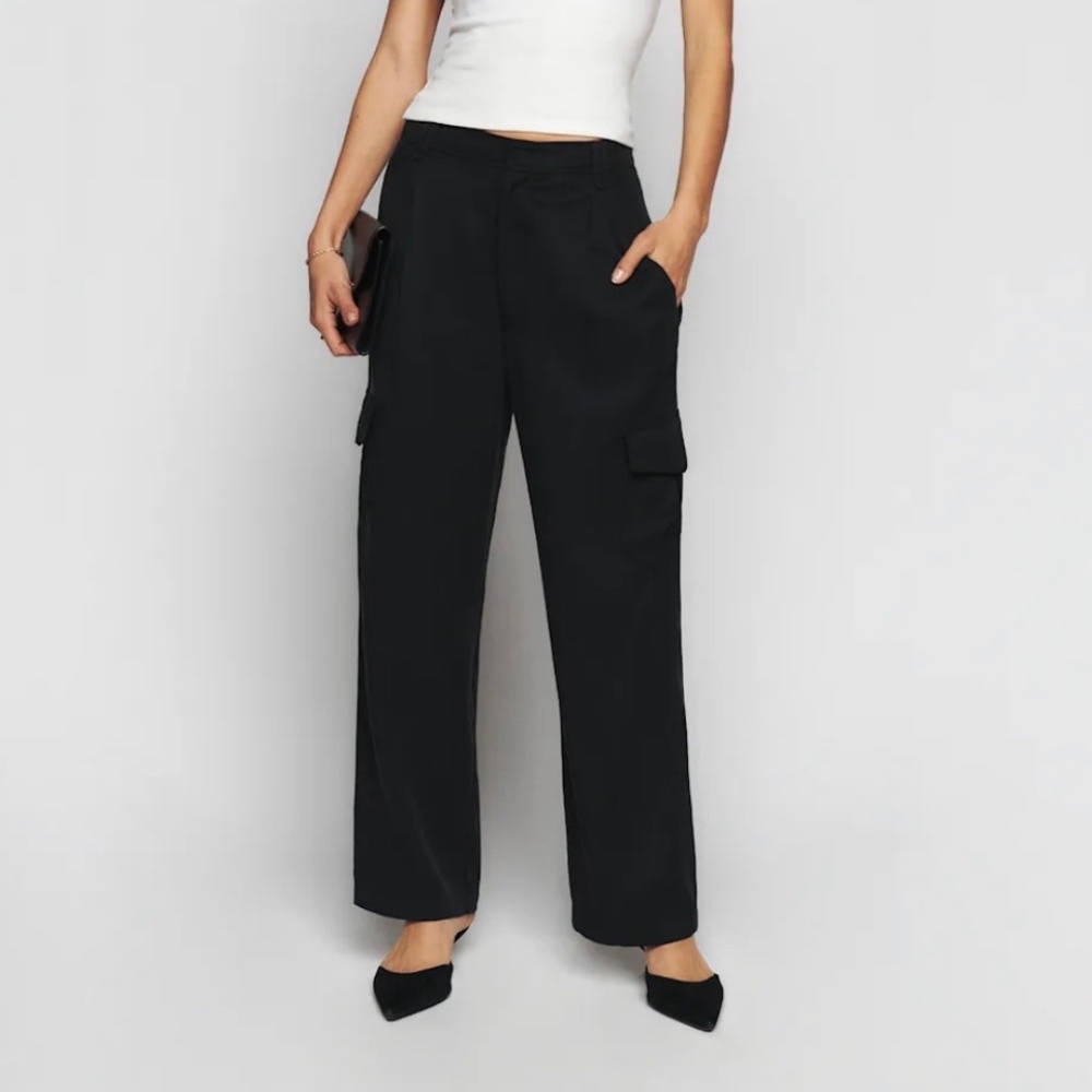 Reformation Petites Jackson Pant Black - Size 6P